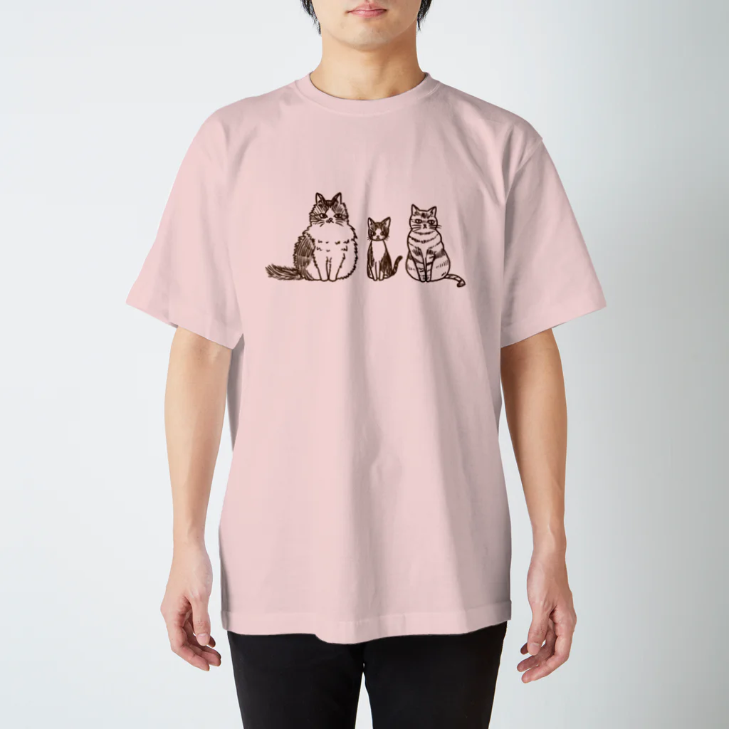 たむこ屋のたぬとメビとむっくん スタンダードTシャツ