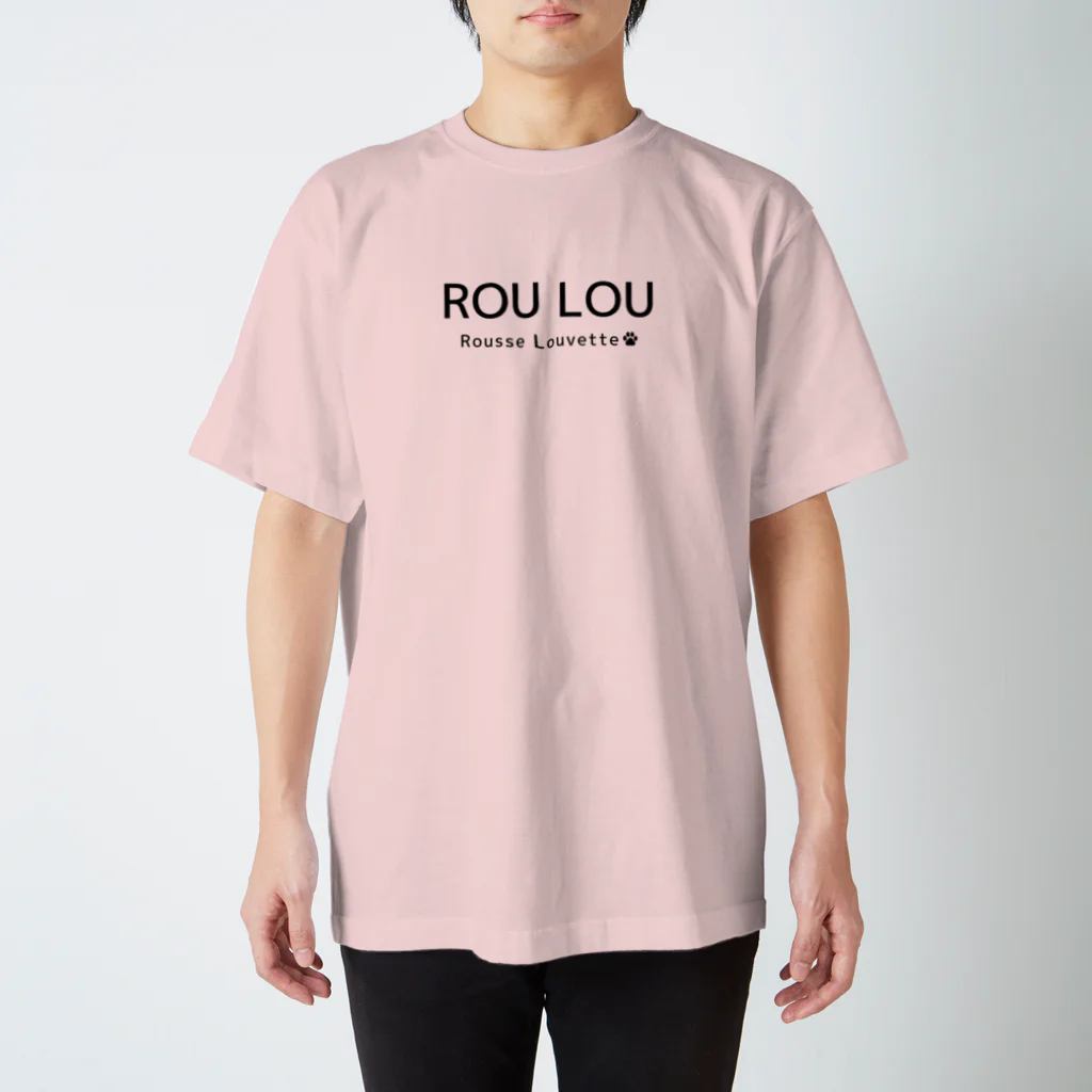 ROU LOU『Rousse Louvette（ルースルーヴェット）』のROU LOUシンプルロゴシリーズ　黒 Regular Fit T-Shirt