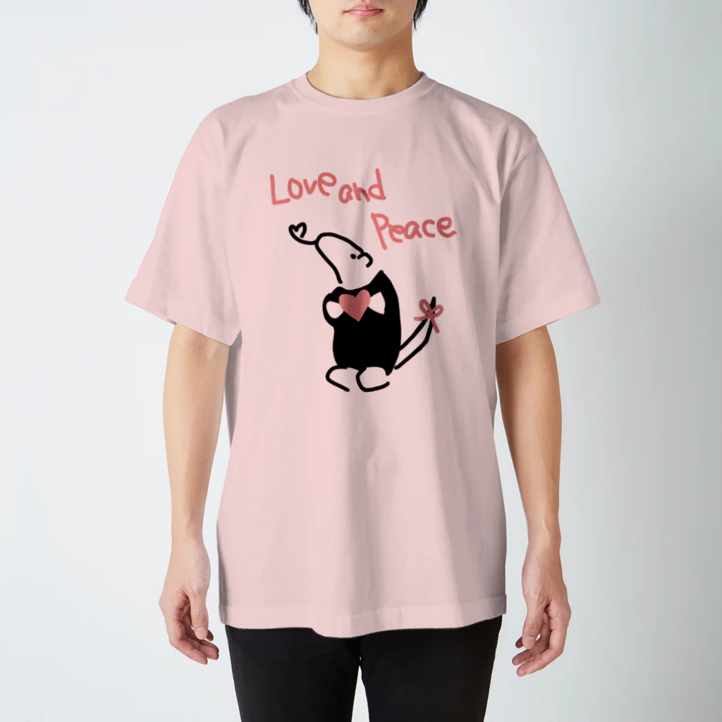 ミナミコアリクイ【のの】のLove and Peace スタンダードTシャツ