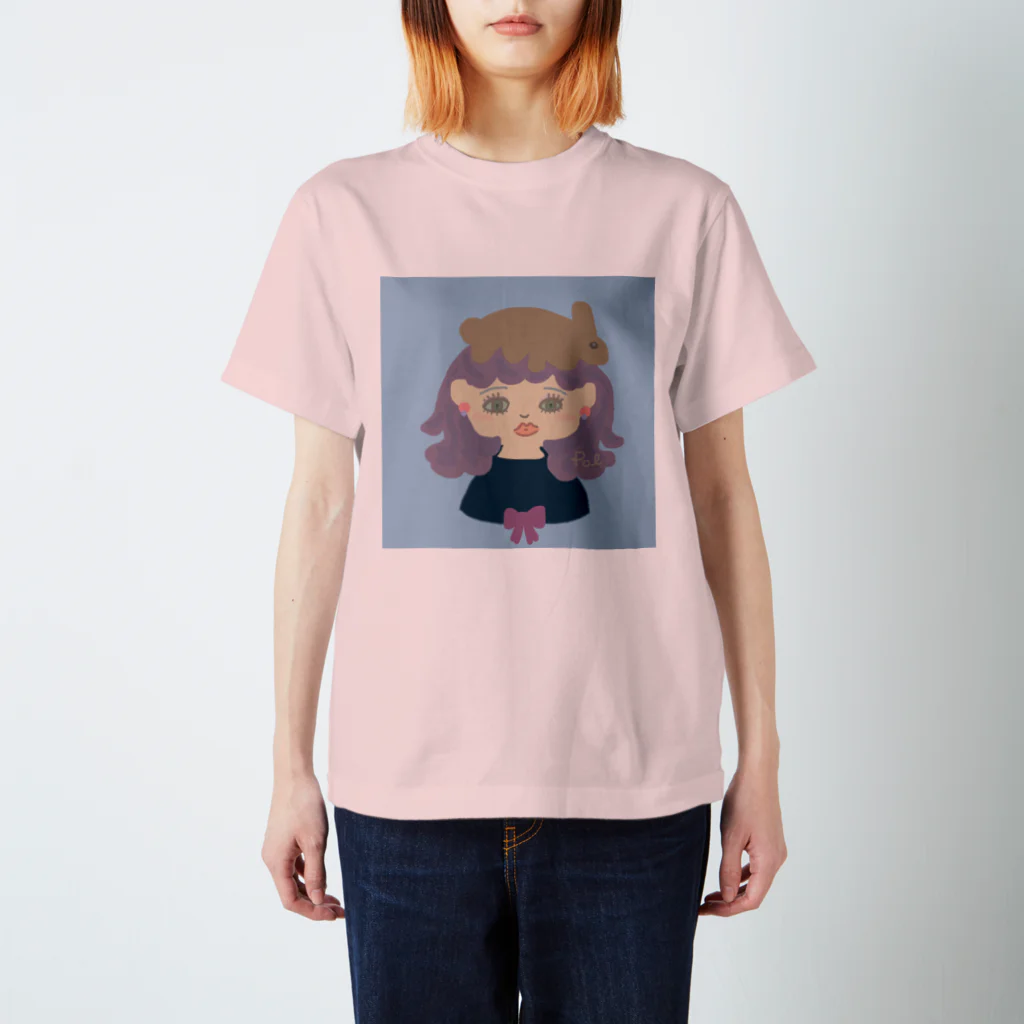 ポルポルファンファーレのうさぎの帽子がない スタンダードTシャツ