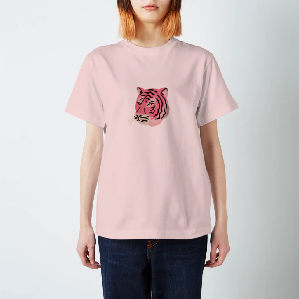 poriporiのpink虎 スタンダードTシャツ