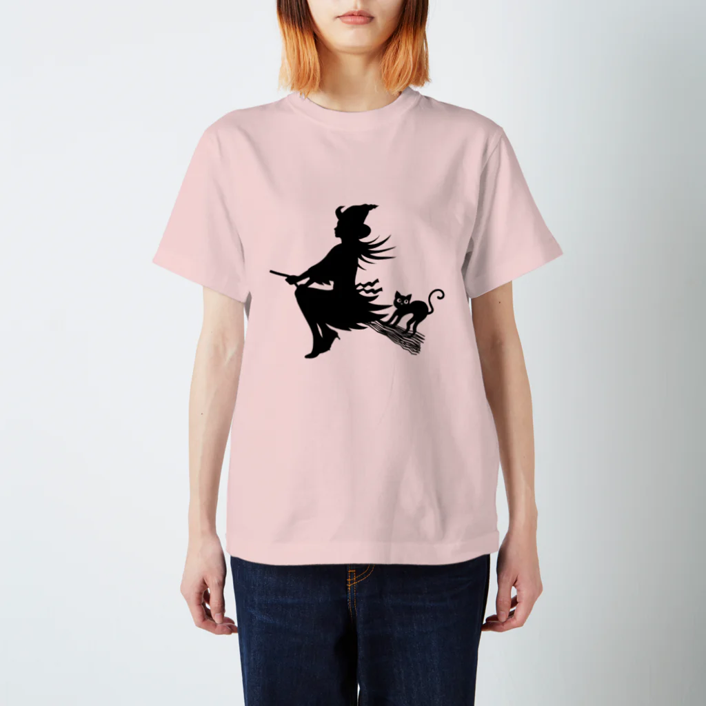 ねこふんじゃダメの魔女っ子猫 スタンダードTシャツ