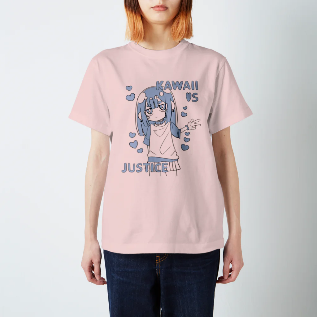 ライカのお店屋さんのKAWAII女の子（空色） Regular Fit T-Shirt