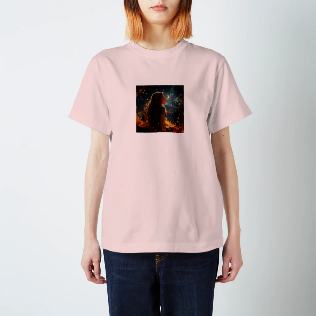 m-storeのロマンティックな少女 Regular Fit T-Shirt