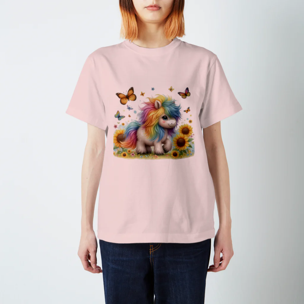 チロライショップのPretty　ミニチュアホース スタンダードTシャツ