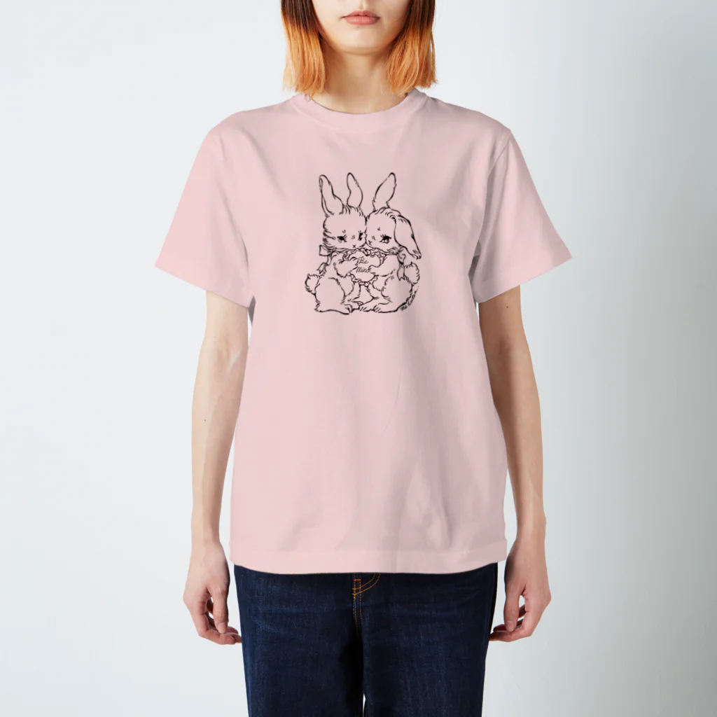 かわうそ🐹Ms LUTRAのbunny and bunny スタンダードTシャツ