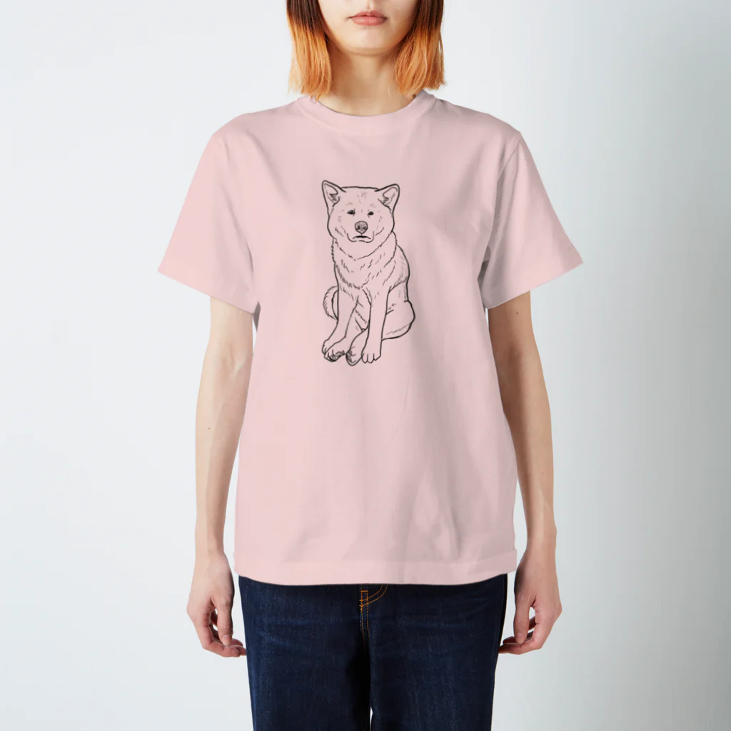 春風工房のZAZEN白秋田犬 スタンダードTシャツ