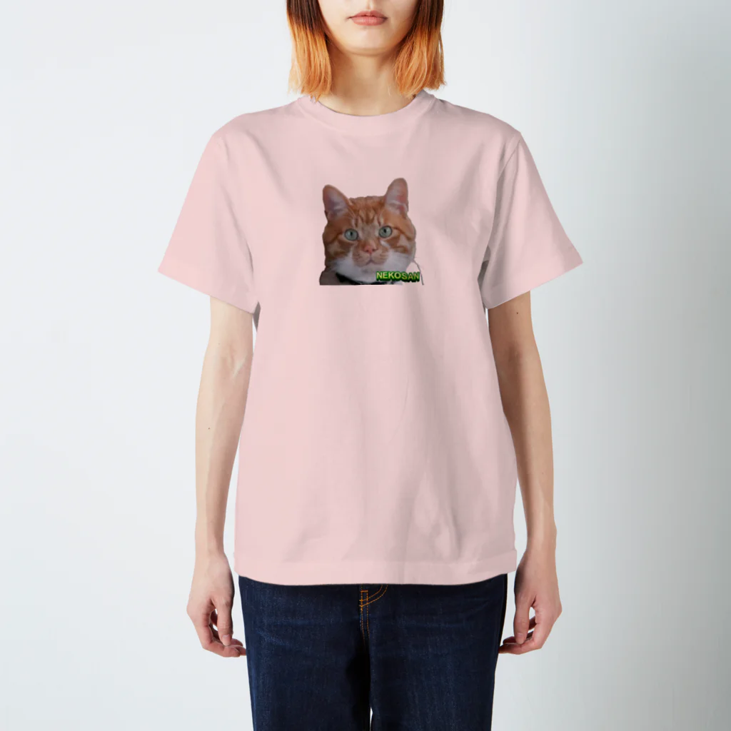 壁かべSHOP・SUZURI店のひょっこり猫さんCOL. スタンダードTシャツ