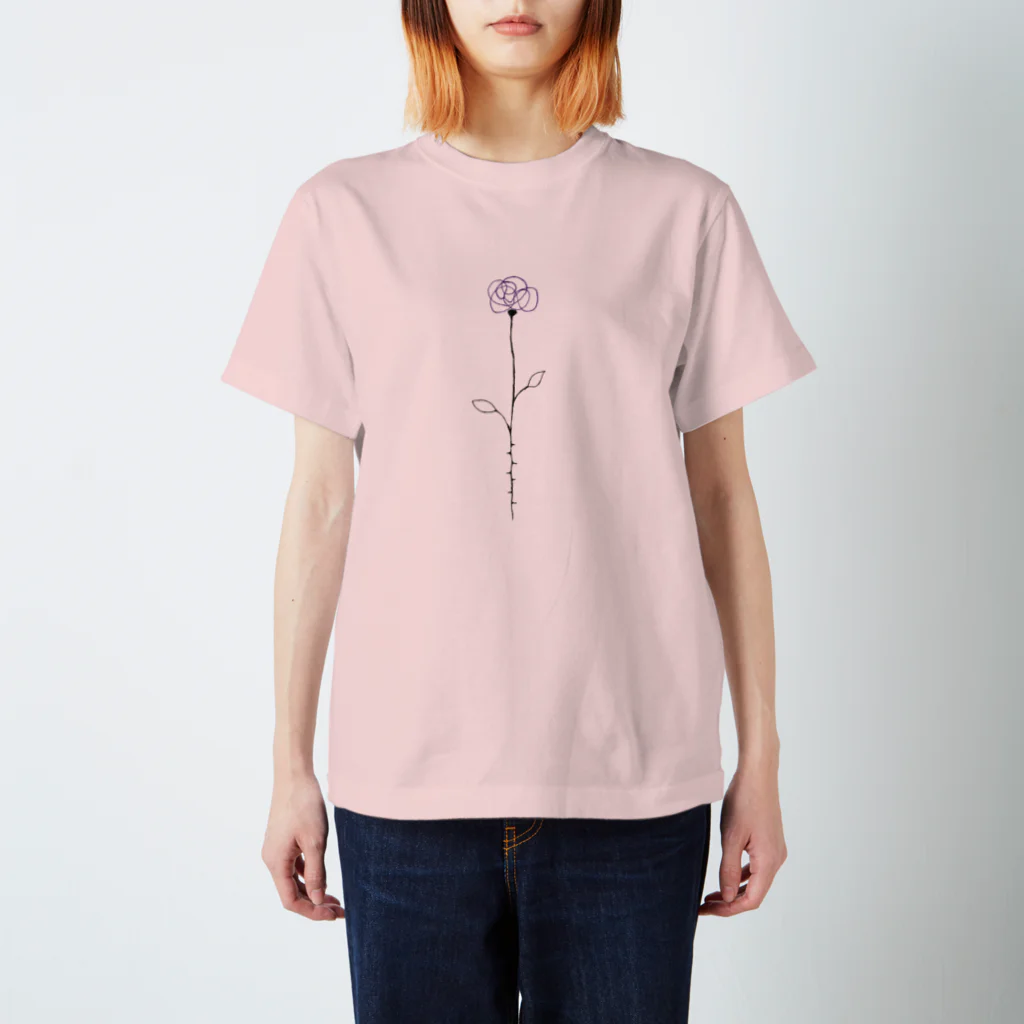 NIKORASU GOのフラワーデザイン「ROSE」 スタンダードTシャツ