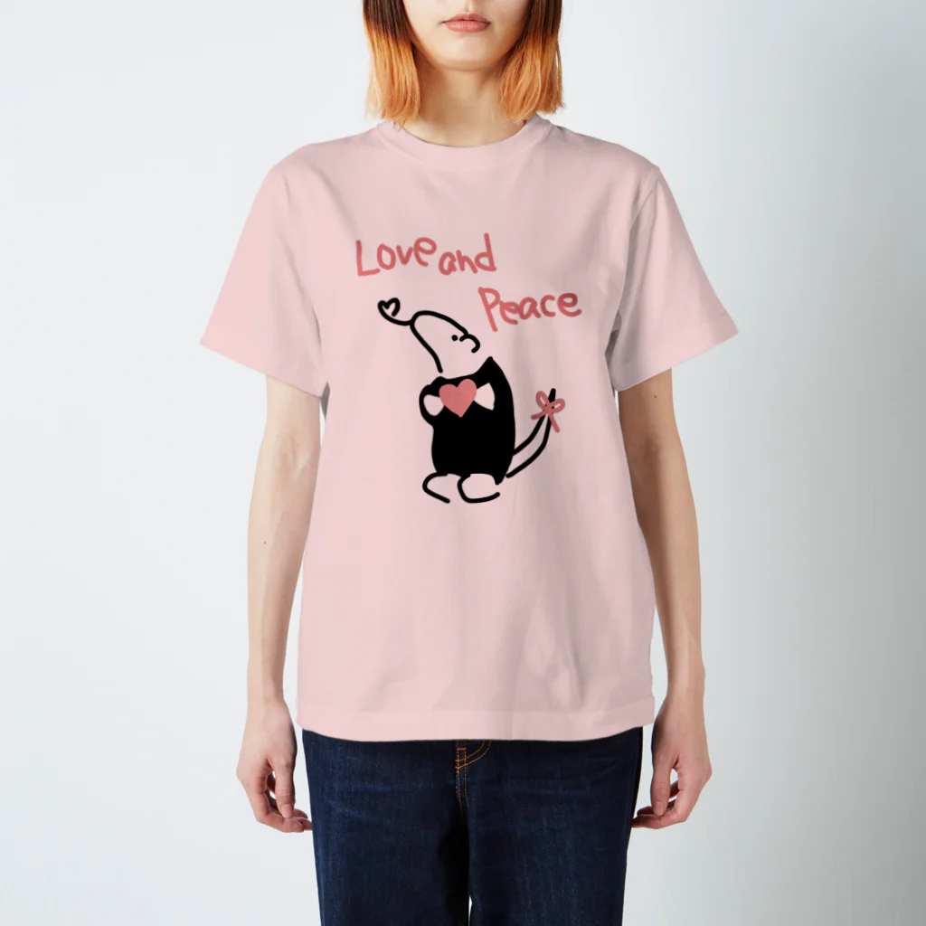 ミナミコアリクイ【のの】のLove and Peace スタンダードTシャツ