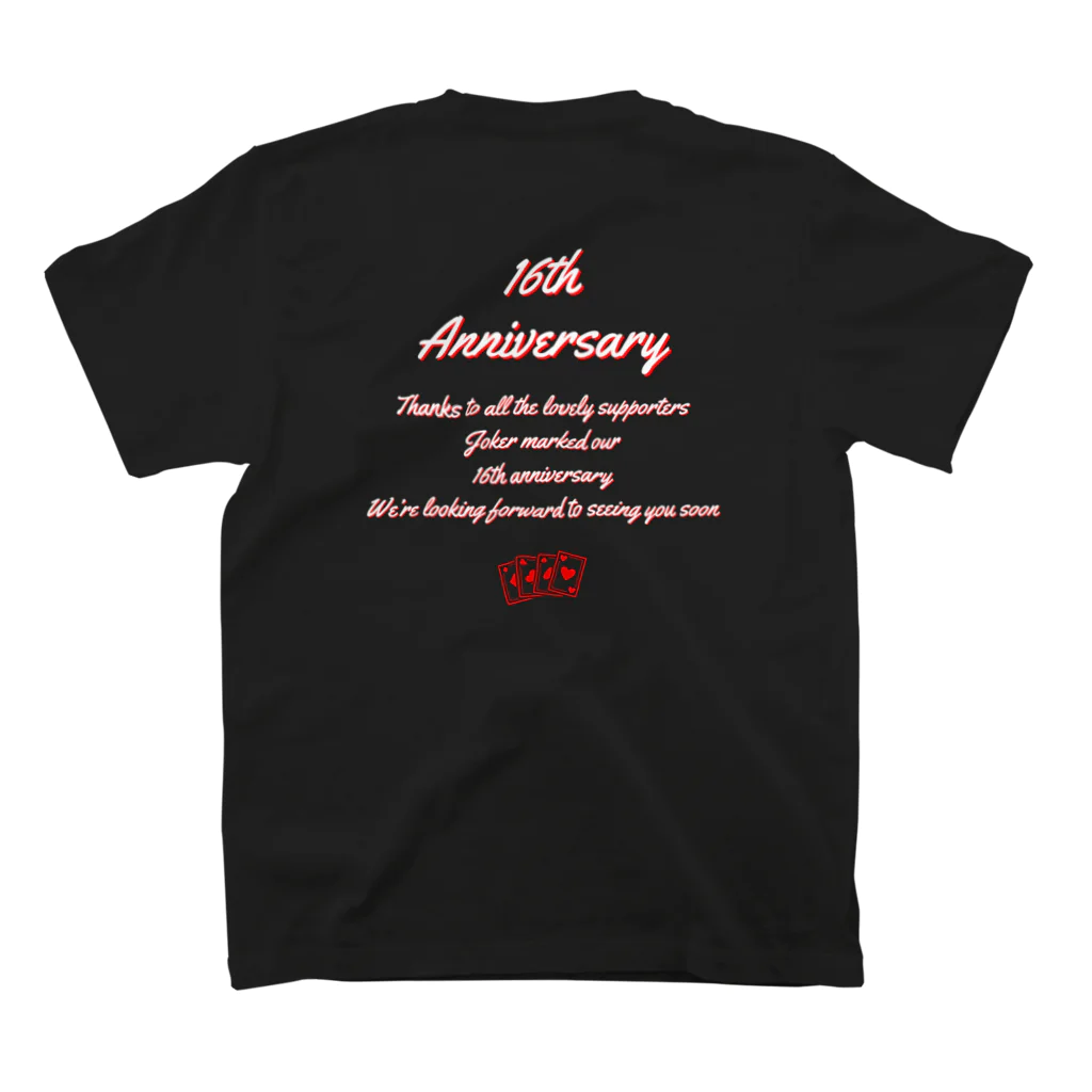 shot bar JOKERの周年タイプ　背面あり スタンダードTシャツの裏面