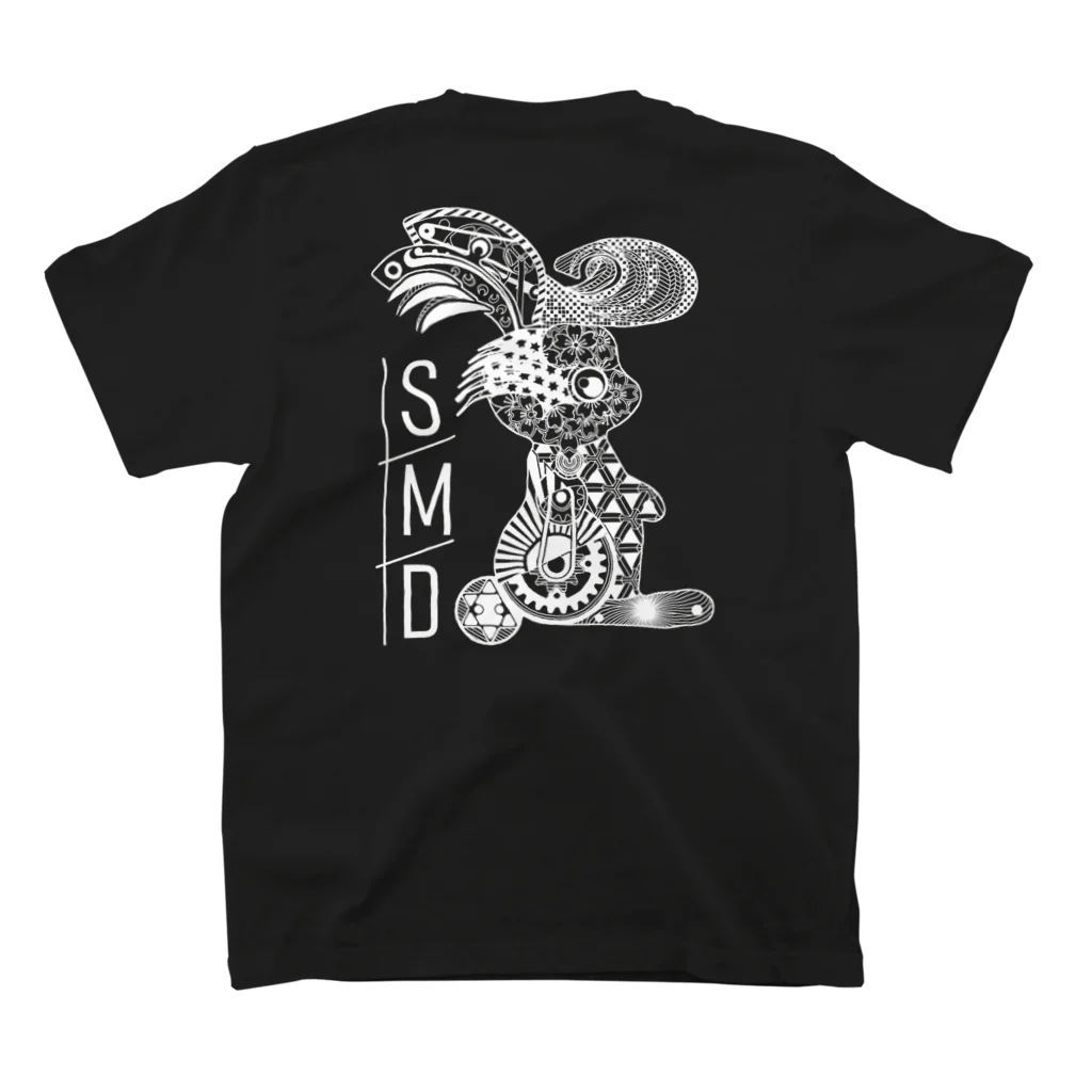 SMD Factoryのメカリーゼントうさぎ 白 スタンダードTシャツの裏面