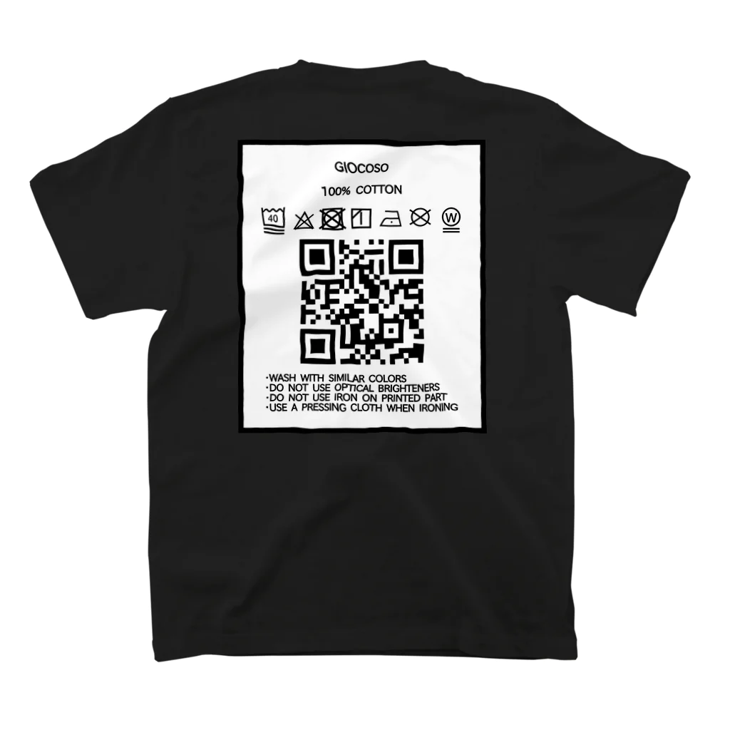 GIOCOSOのQRコード スタンダードTシャツの裏面