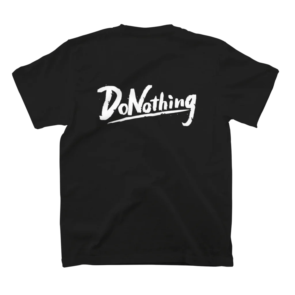 DoNothing-DNGの裏のみブラック Regular Fit T-Shirtの裏面