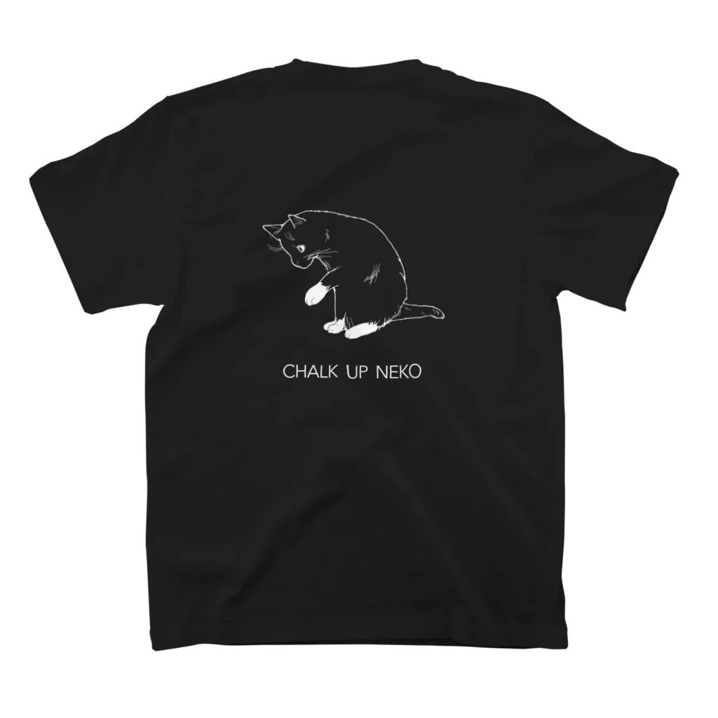 mantling tanukiのCHALK UP NEKO スタンダードTシャツの裏面