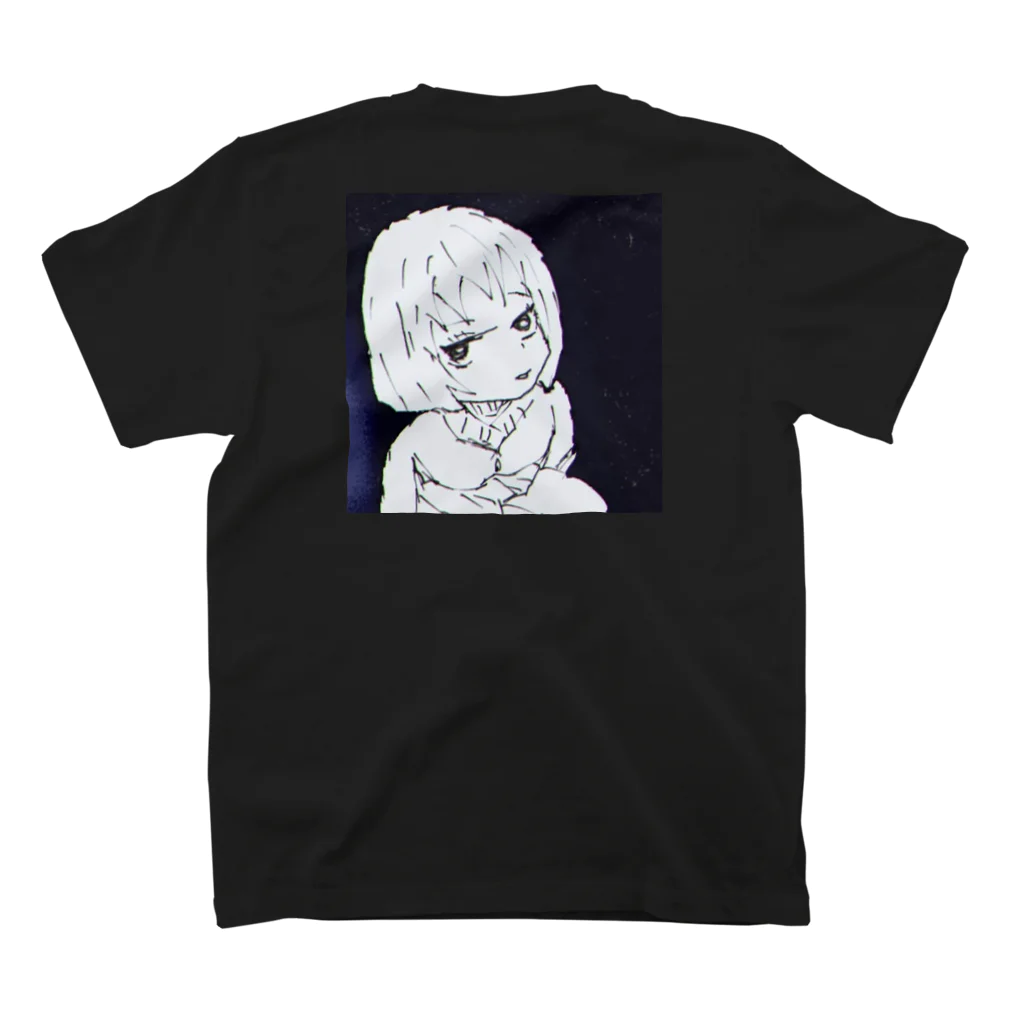 阿弥陀クジオの暇しちゃってるガール スタンダードTシャツの裏面