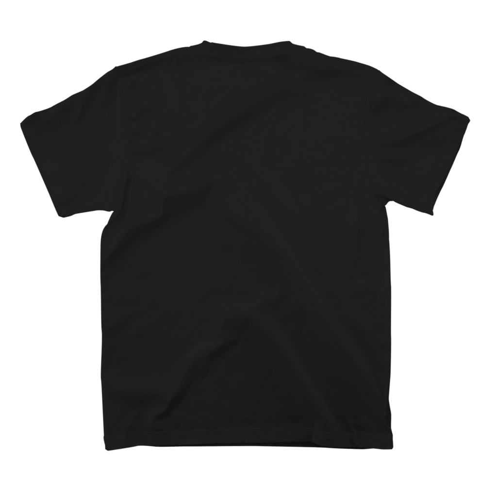 荒塚オガミのグッズショップ（SUZURI店）のWorship(ロゴ白) Regular Fit T-Shirtの裏面