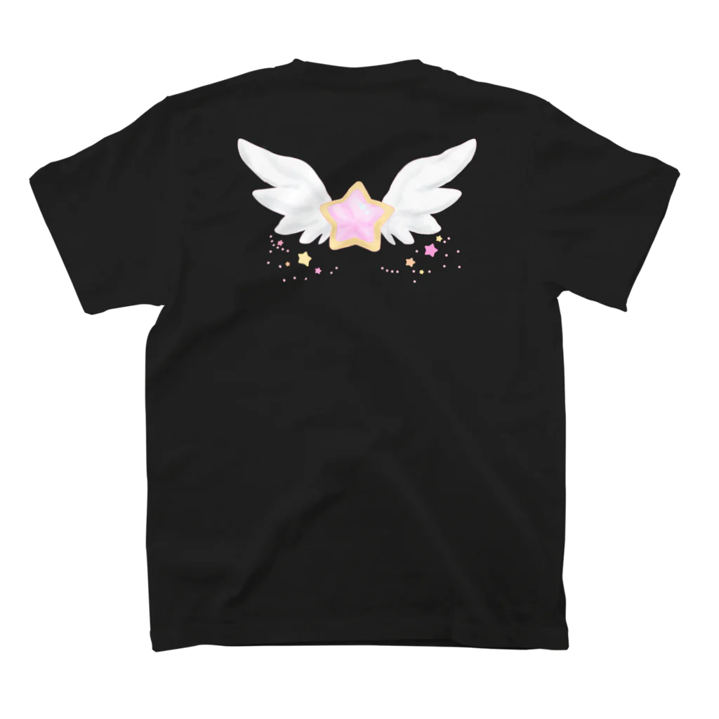 crystal star☆の星と羽根 pink スタンダードTシャツの裏面