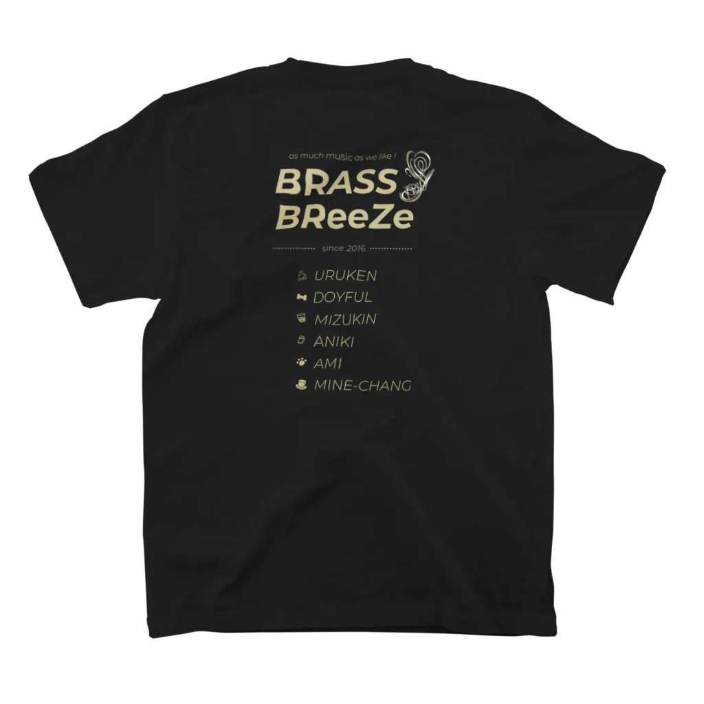 BRASS BReeZe Official StoreのTシャツ　ベージュロゴ　2023 スタンダードTシャツの裏面
