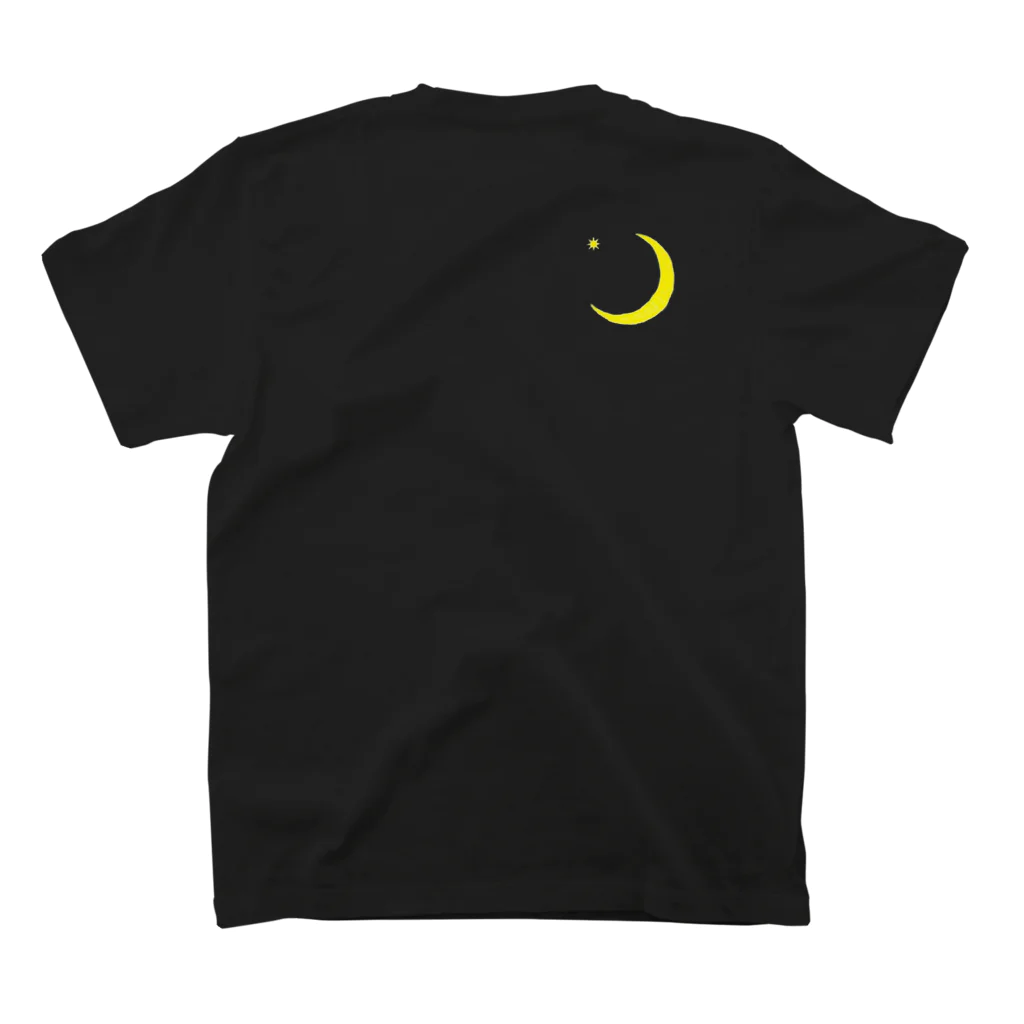 Luna_CrecienteのCrescentMoon🌙2024 flame black スタンダードTシャツの裏面