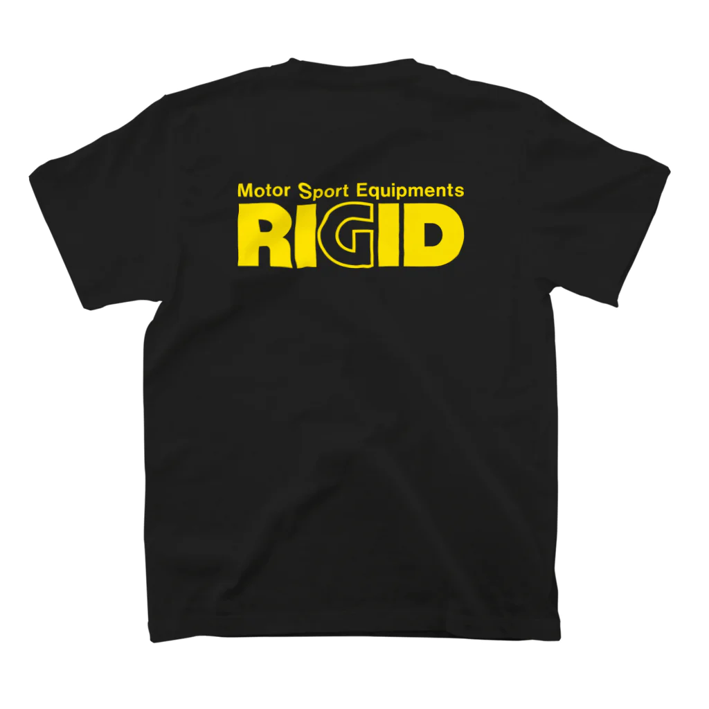 リジット・モータースポーツのRIGID黄 スタンダードTシャツの裏面