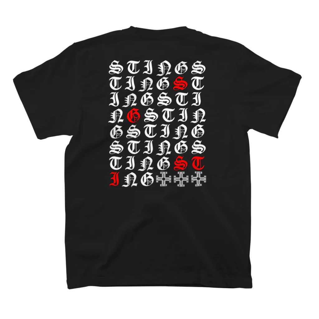 sting sting.410410のsting sting.Horseshoe backchart logo(WH) スタンダードTシャツの裏面