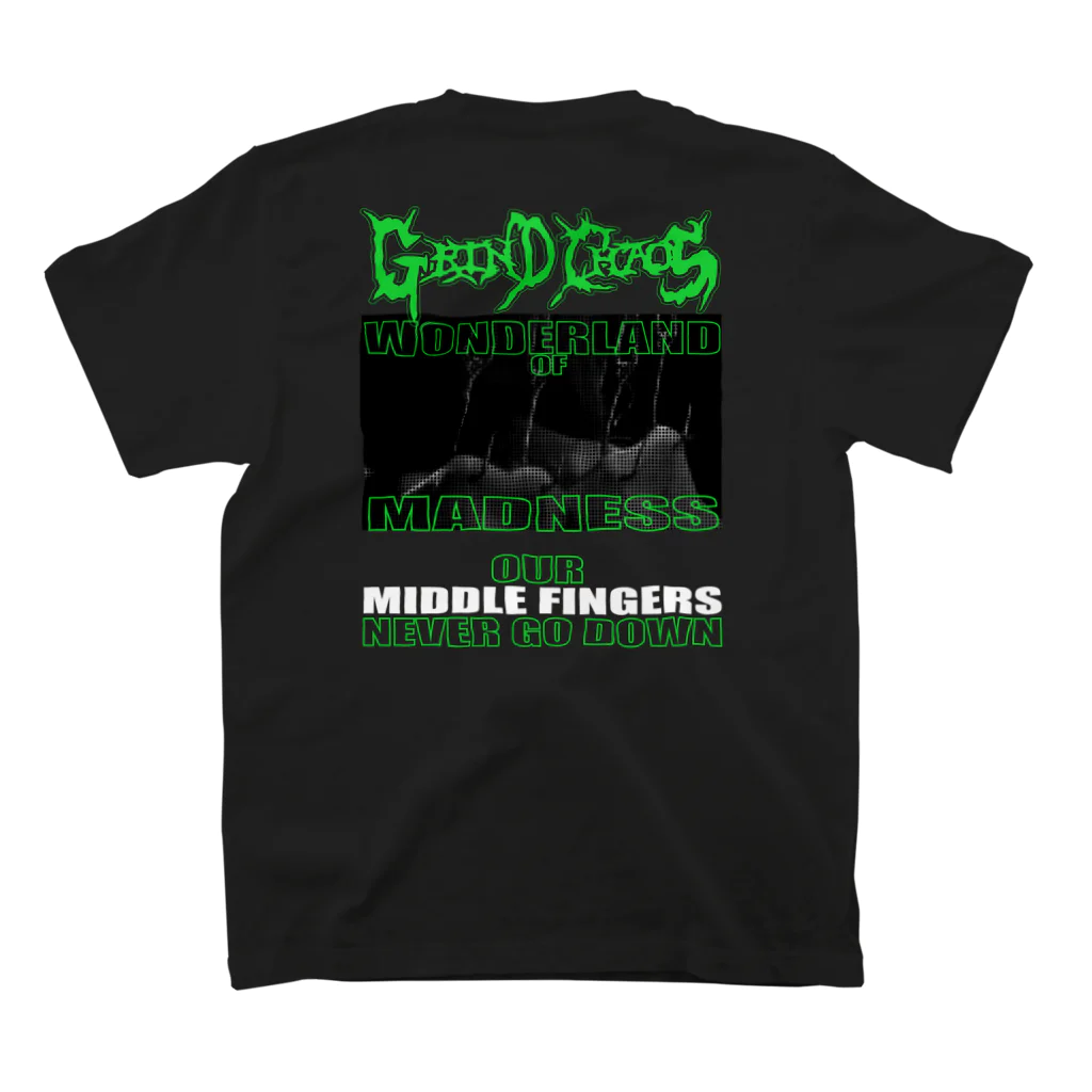 GrindChaosのGRIND CHAOS PHOTO TEE/GREEN スタンダードTシャツの裏面