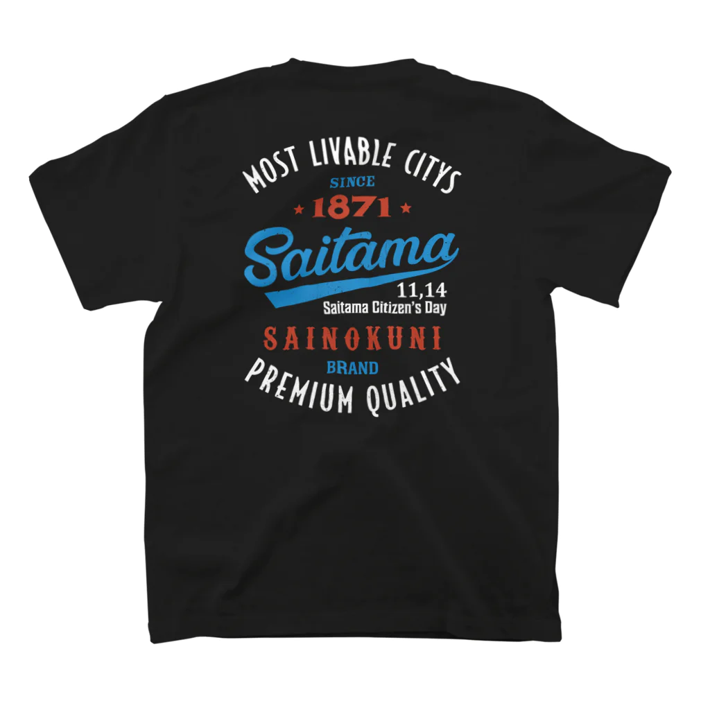 kg_shopの[★バック] Saitama -Vintage- (濃色Tシャツ専用) Regular Fit T-Shirtの裏面