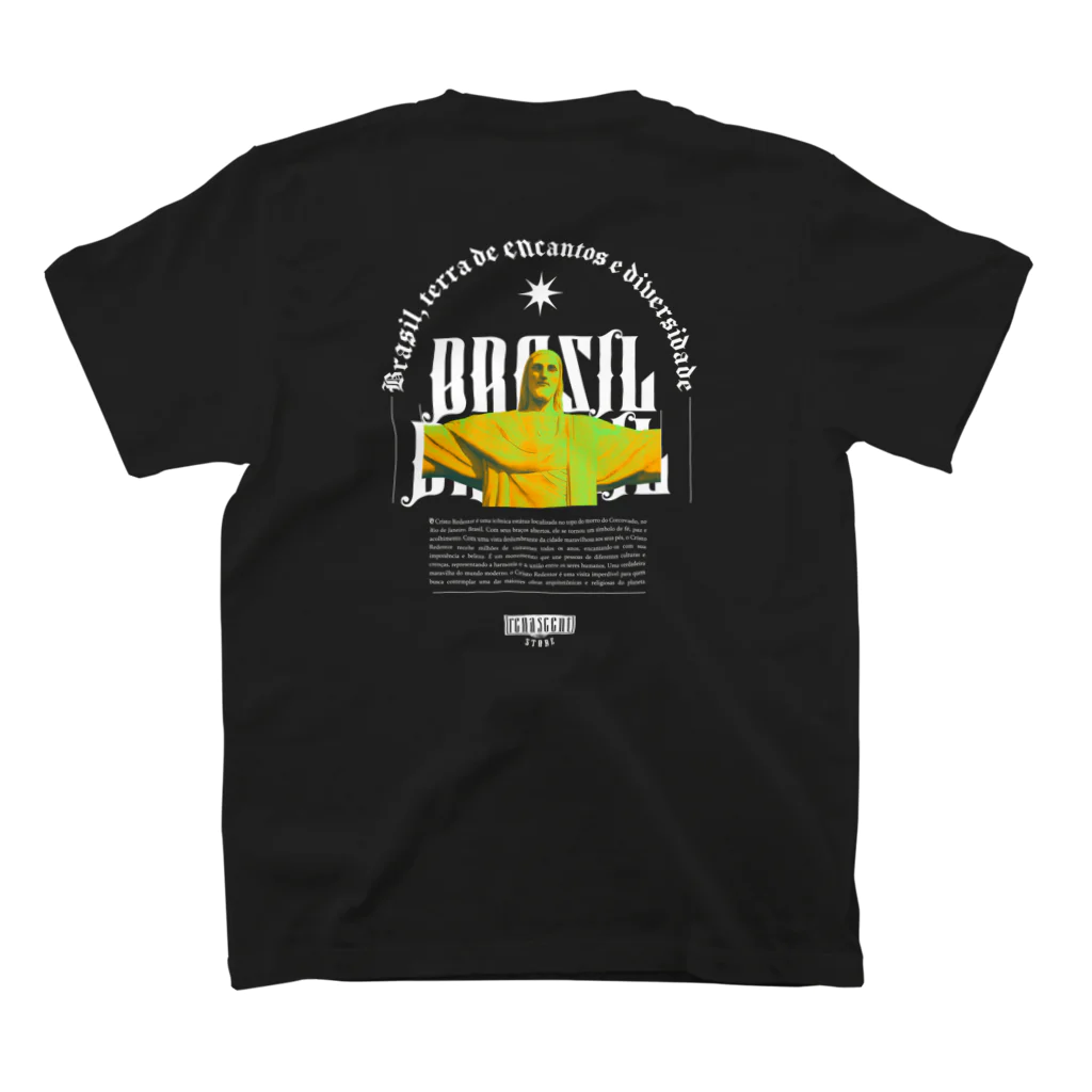 RENASCENTのストリートウェア BRASIL プリント T シャツ。 スタンダードTシャツの裏面