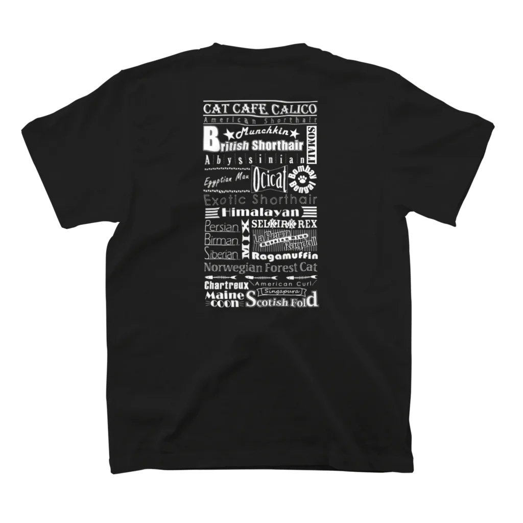 Catcafe CalicoのIAM A CAT KINAKO スタンダードTシャツの裏面