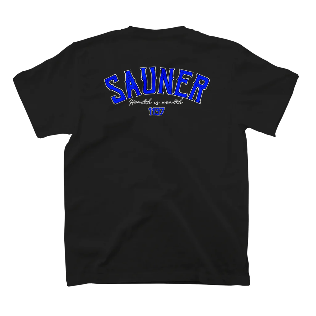 Super Sauna StyleのSAUNER1137 Blue-Black- Regular Fit T-Shirtの裏面