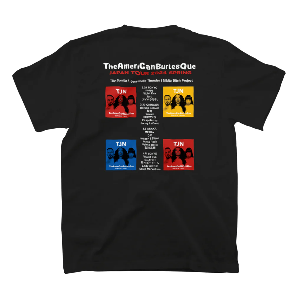 NBProductionのTAB 24S Tour T-shirt (Black) Regular Fit T-Shirtの裏面