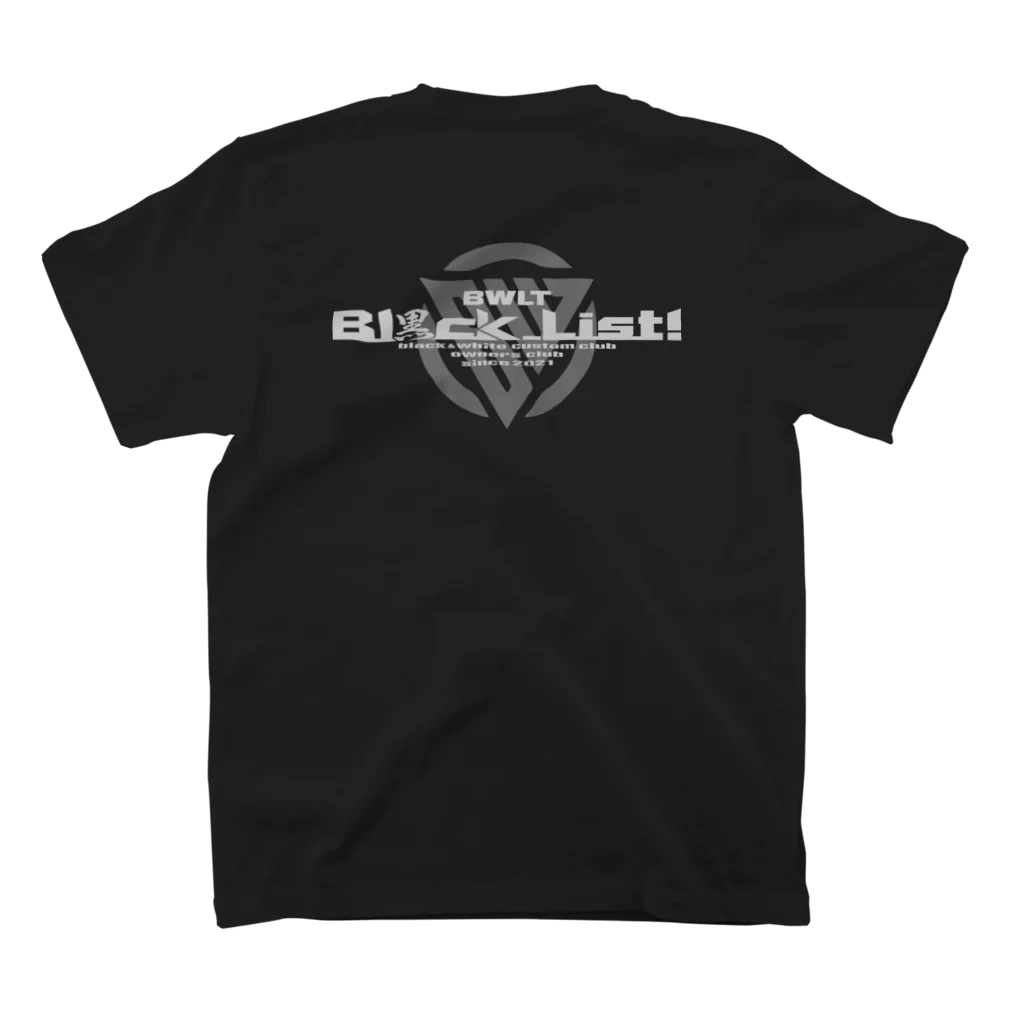 BWLTの①Black list　半そでTシャツ　黒 Regular Fit T-Shirtの裏面