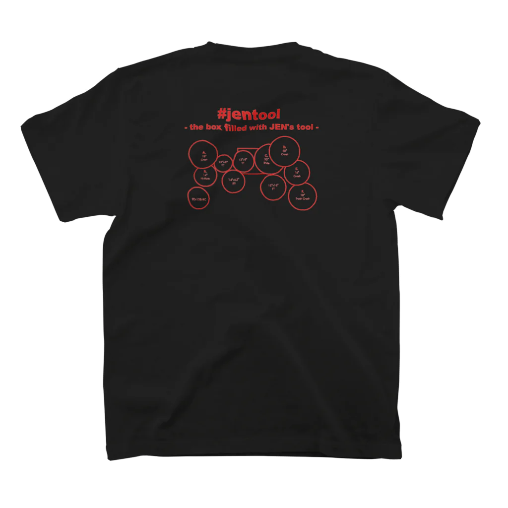 ジェン通のSetup(Red) スタンダードTシャツの裏面