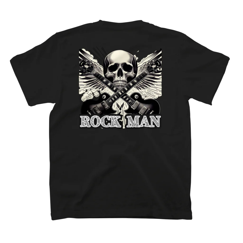 stamp_marketのROCK MAN　背中にプリント Regular Fit T-Shirtの裏面