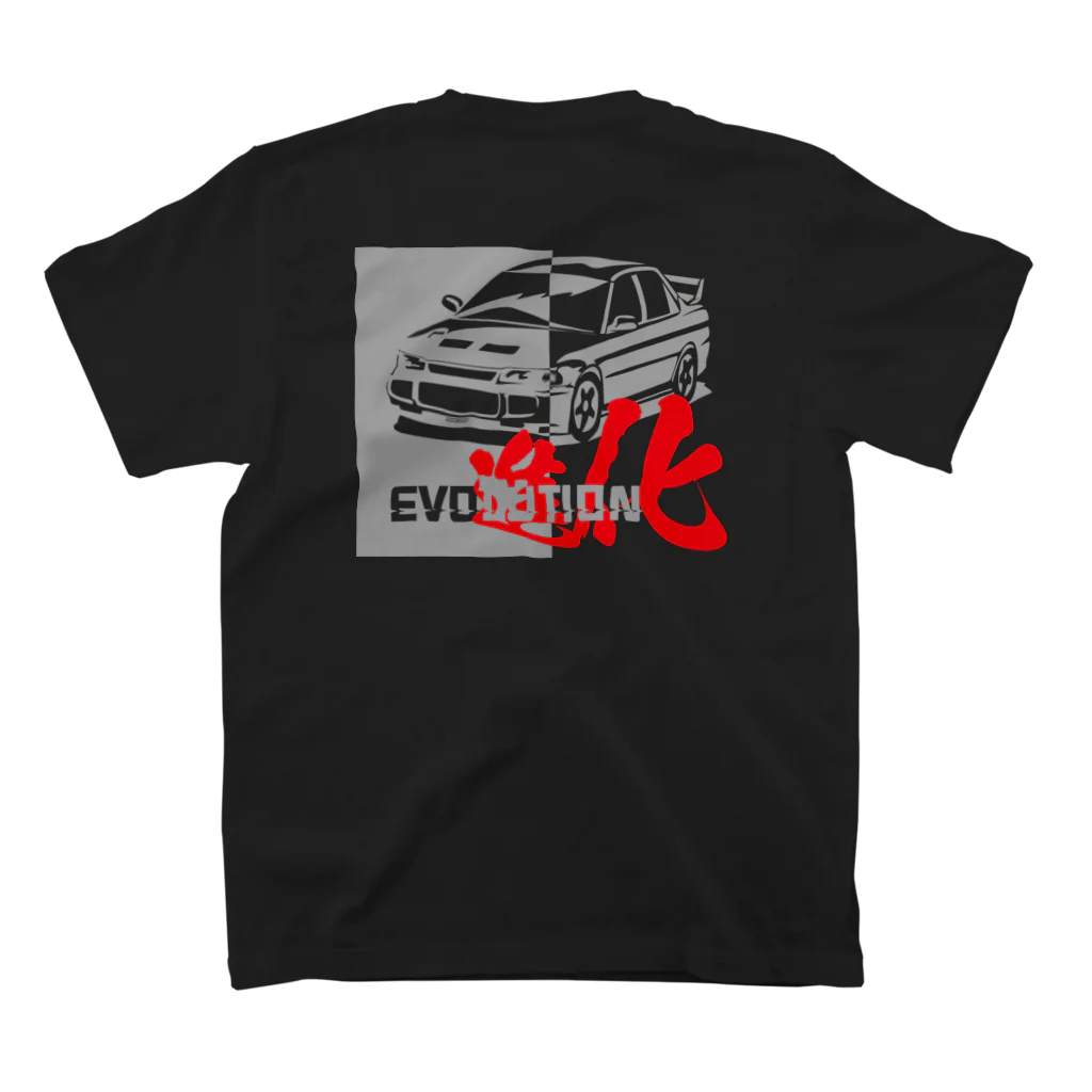 ムゲンソウコ GarageNoLimitのEvolution3-Gray Regular Fit T-Shirtの裏面