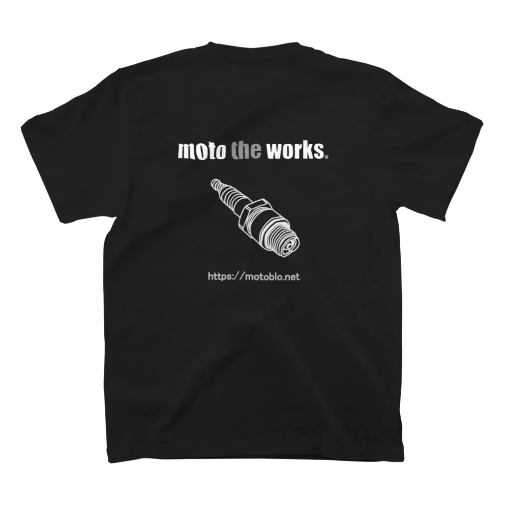 cabochaのmoto the works. WhiteColor. スタンダードTシャツの裏面