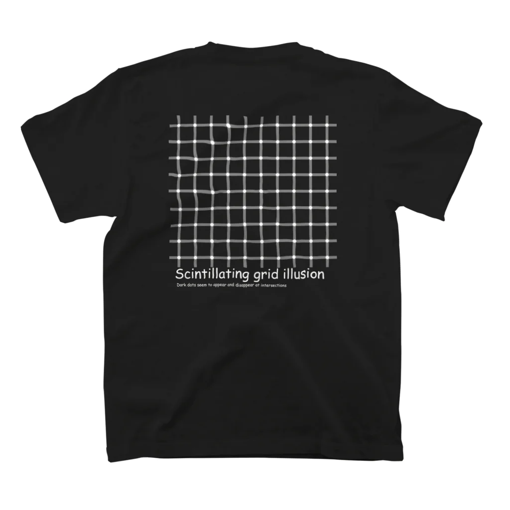 unofficial-unofficialのScintillating grid illusion (white) Regular Fit T-Shirtの裏面