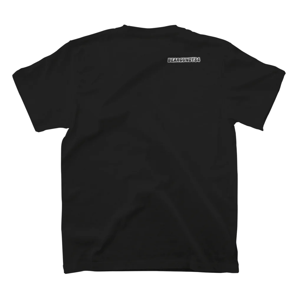 BEARGUNDYのメタルテープ スタンダードTシャツの裏面