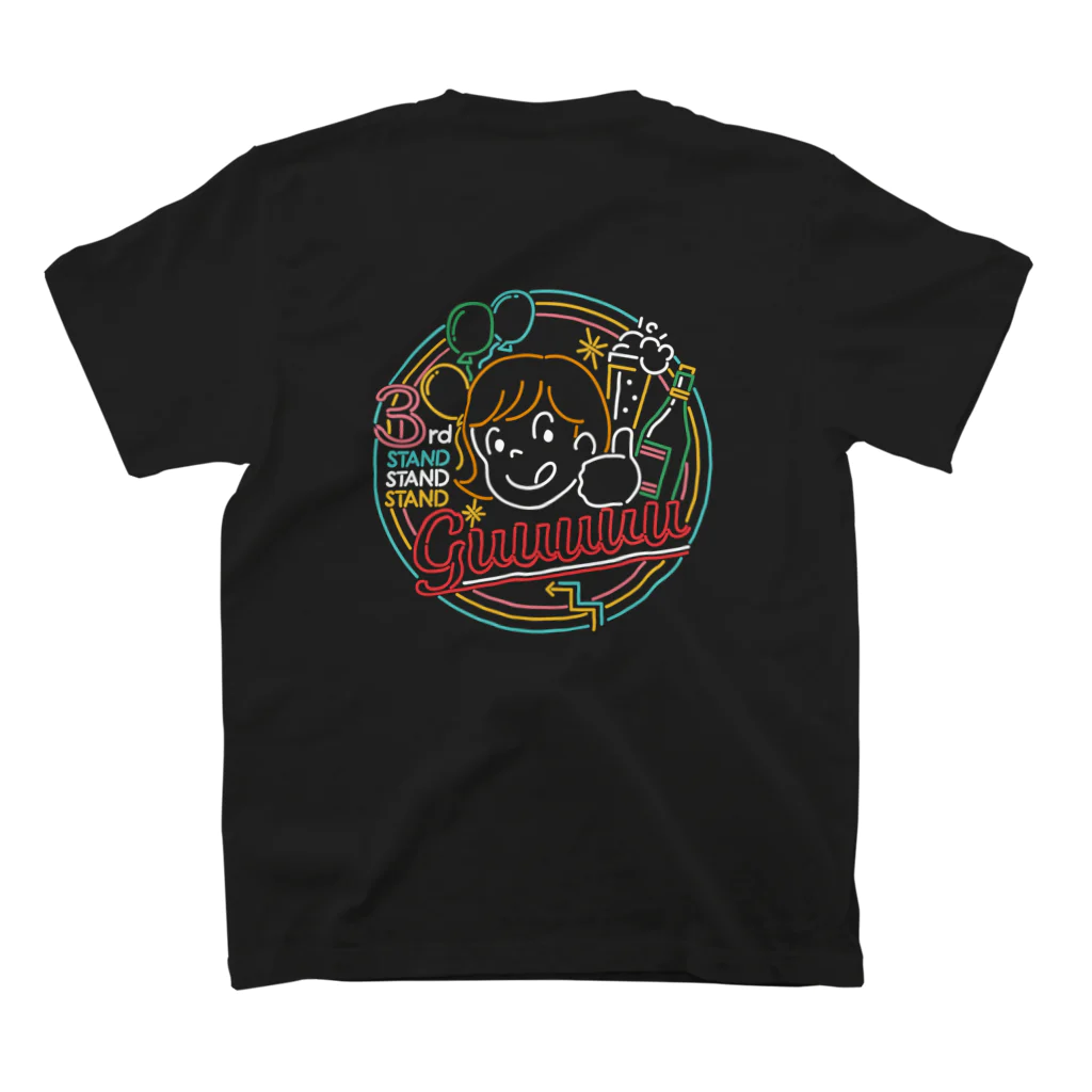 おBARんざい guuuuuのBLACK系アイテムネオンデザイン スタンダードTシャツの裏面