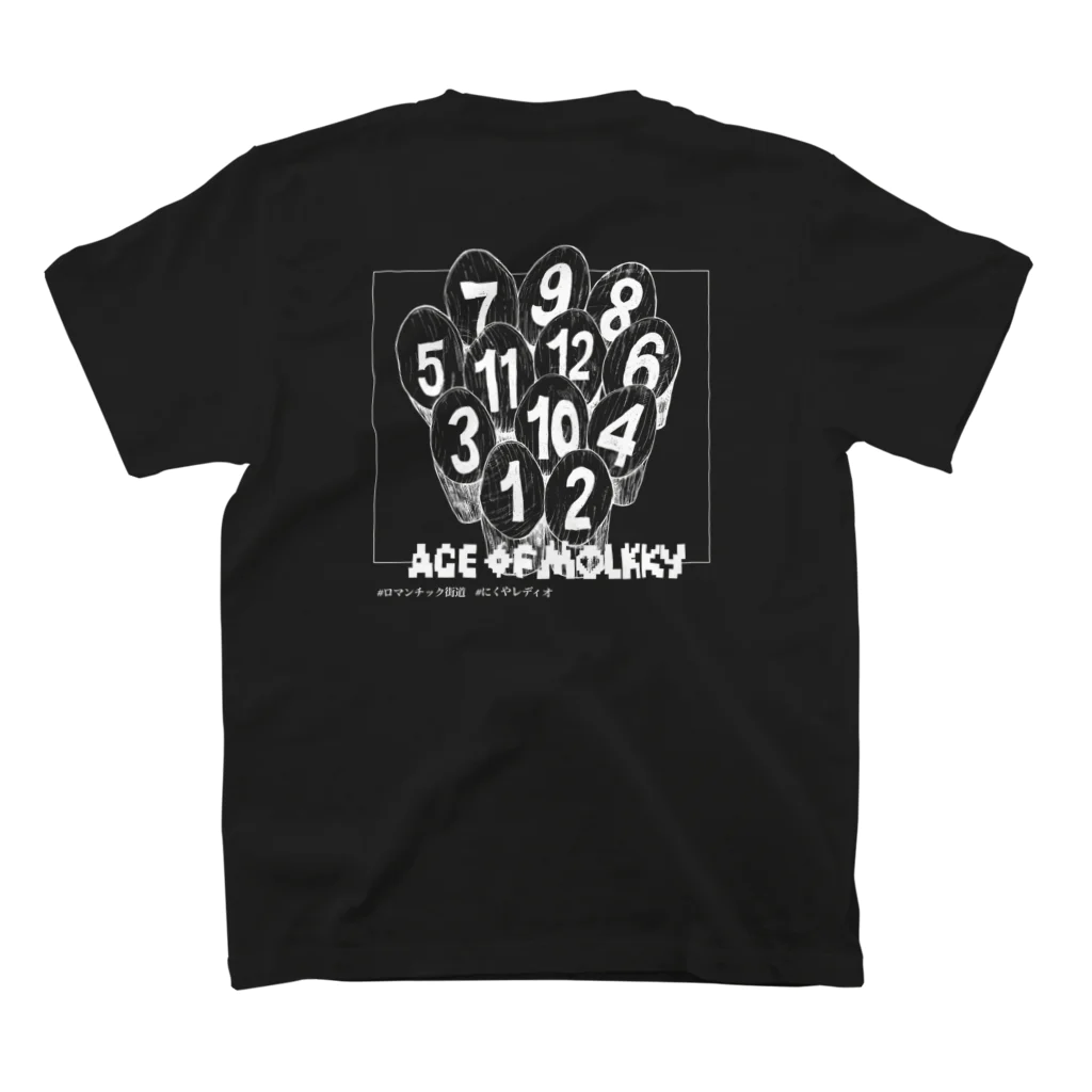 MEJUTEMEのAOMｰ04 in the dark スタンダードTシャツの裏面