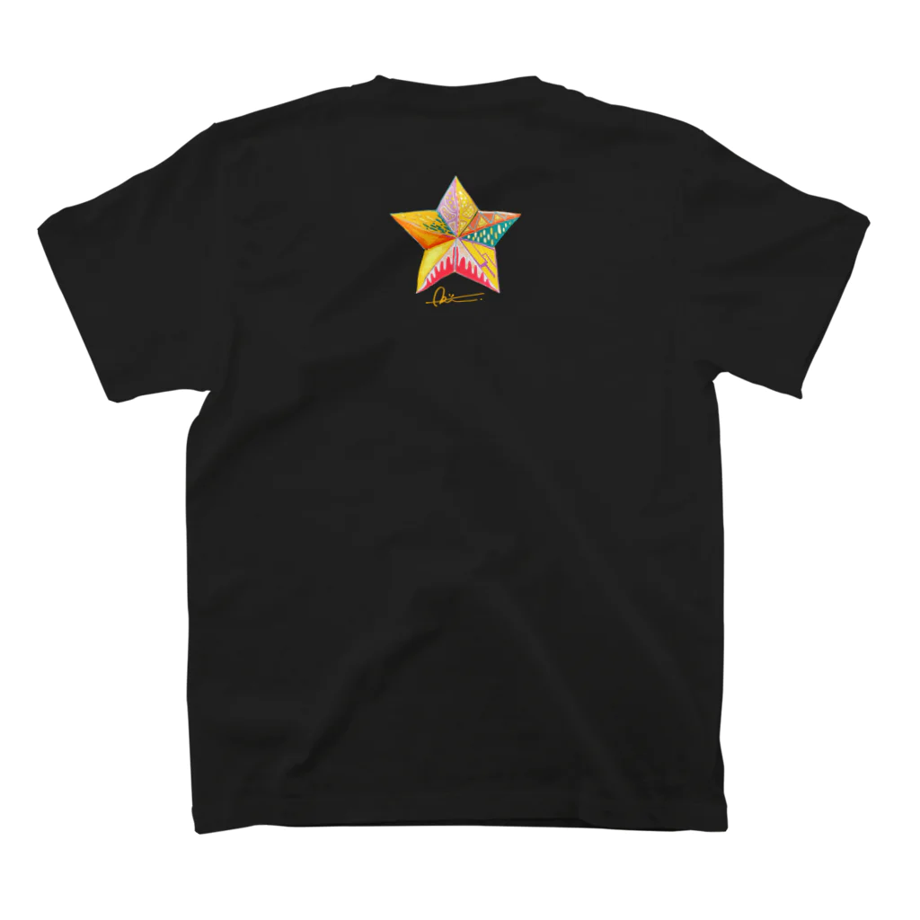 いわかわあきのStar Tシャツー背面ワンポイントー Regular Fit T-Shirtの裏面