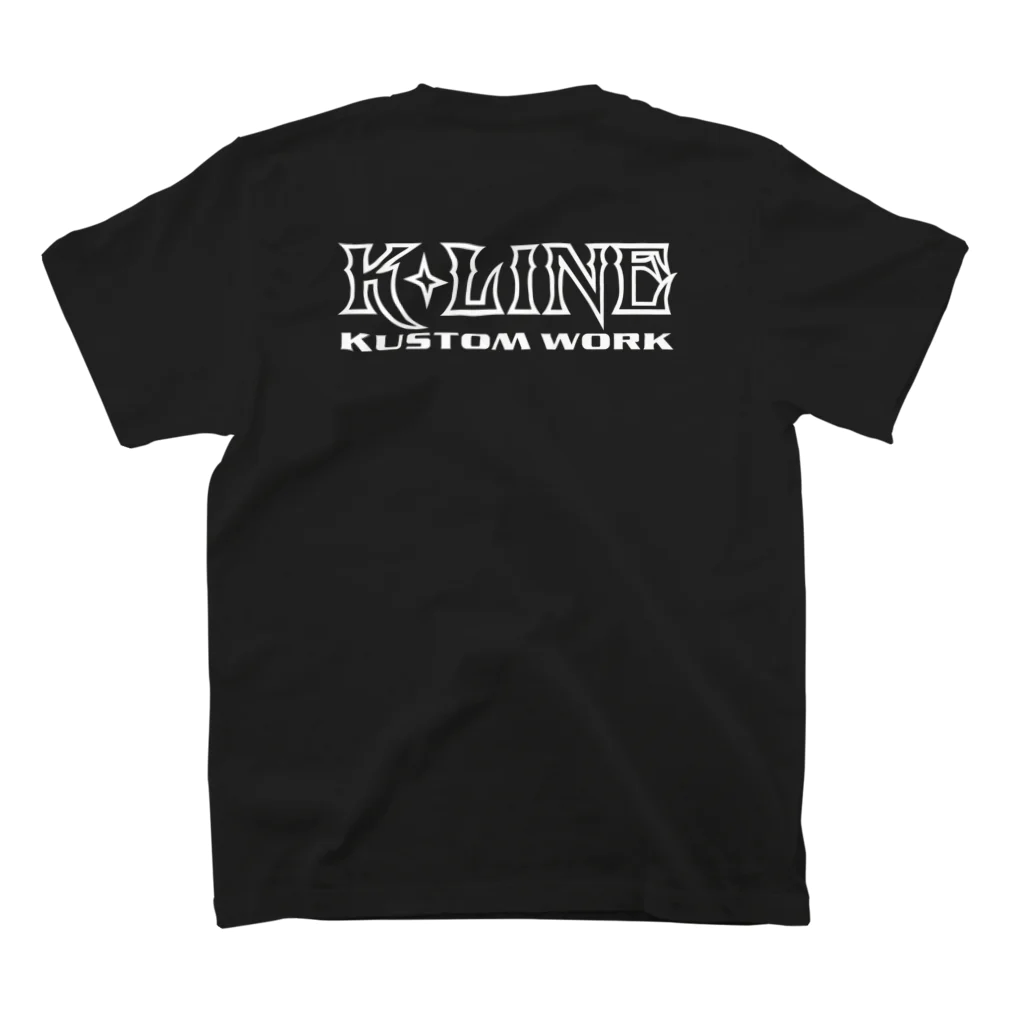 K-LINE_KUSTOMWORKのK-LINE Logo design by Wildman Ishii (WH) スタンダードTシャツの裏面