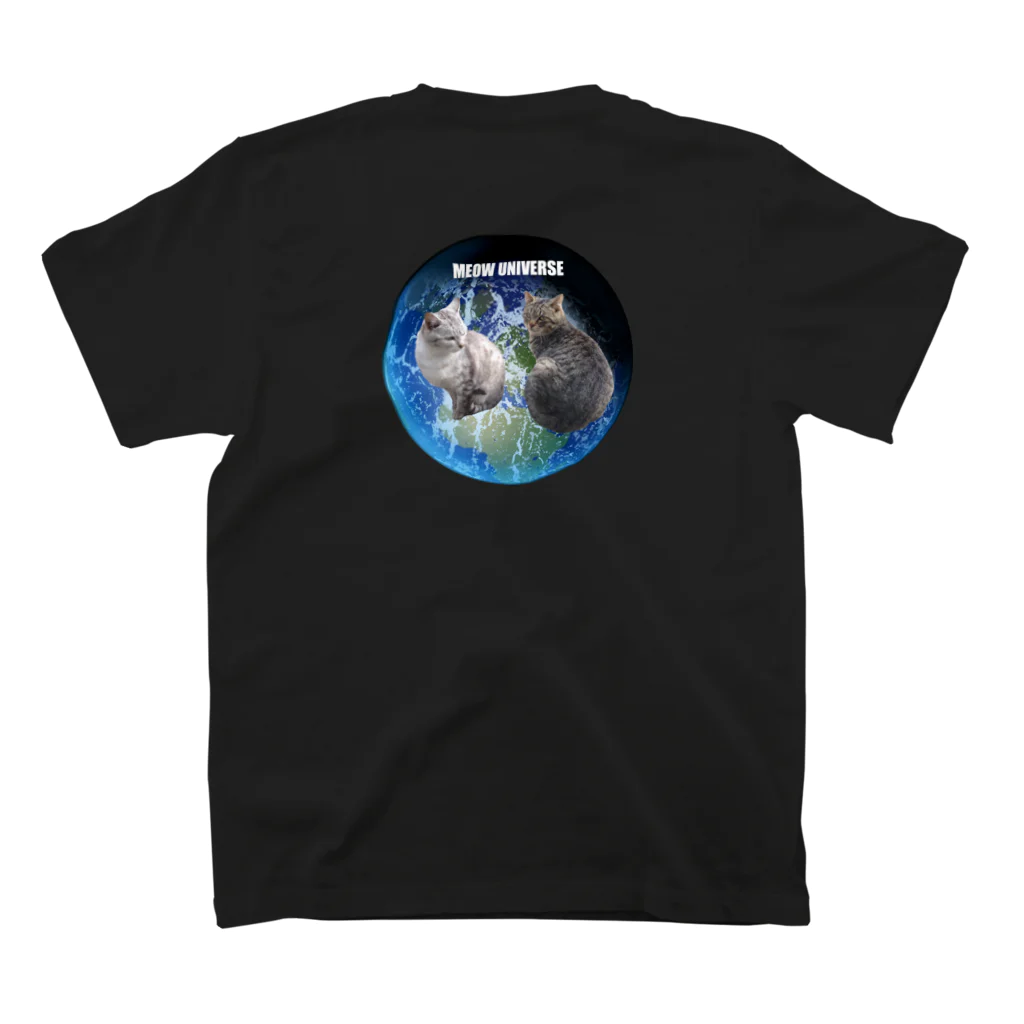 ちばっちょ【ち畳工房&猫ねこパラダイス】のトラ猫ワールド MEOW UNIVERSE スタンダードTシャツの裏面