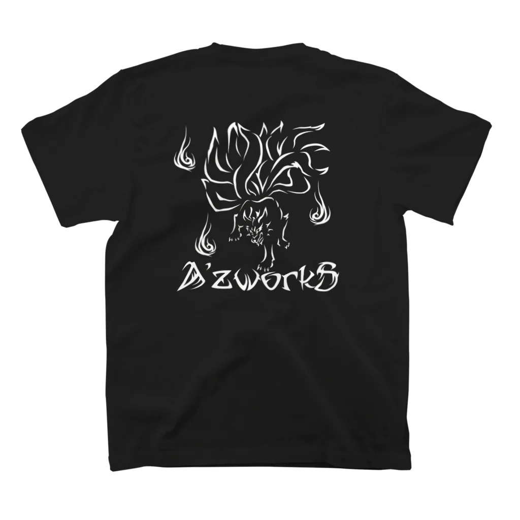 Ａ’ｚｗｏｒｋＳの九尾之狐(白プリント) Regular Fit T-Shirtの裏面