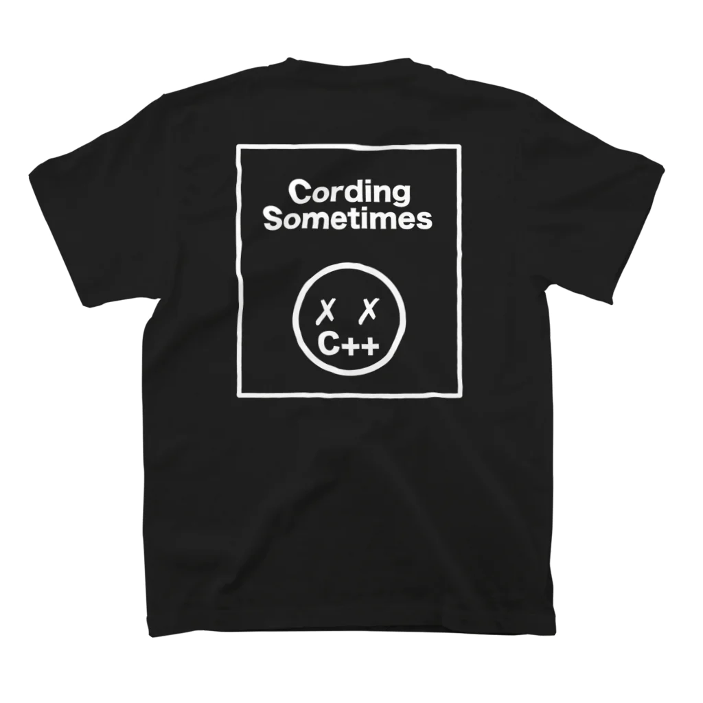 Random WalkerのCording Sometimes C++ スタンダードTシャツの裏面