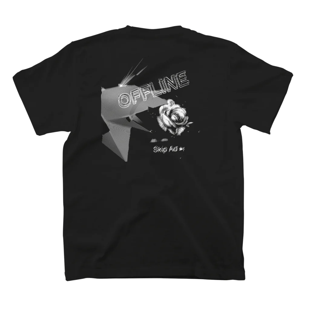 OFFLINEのblack rose スタンダードTシャツの裏面