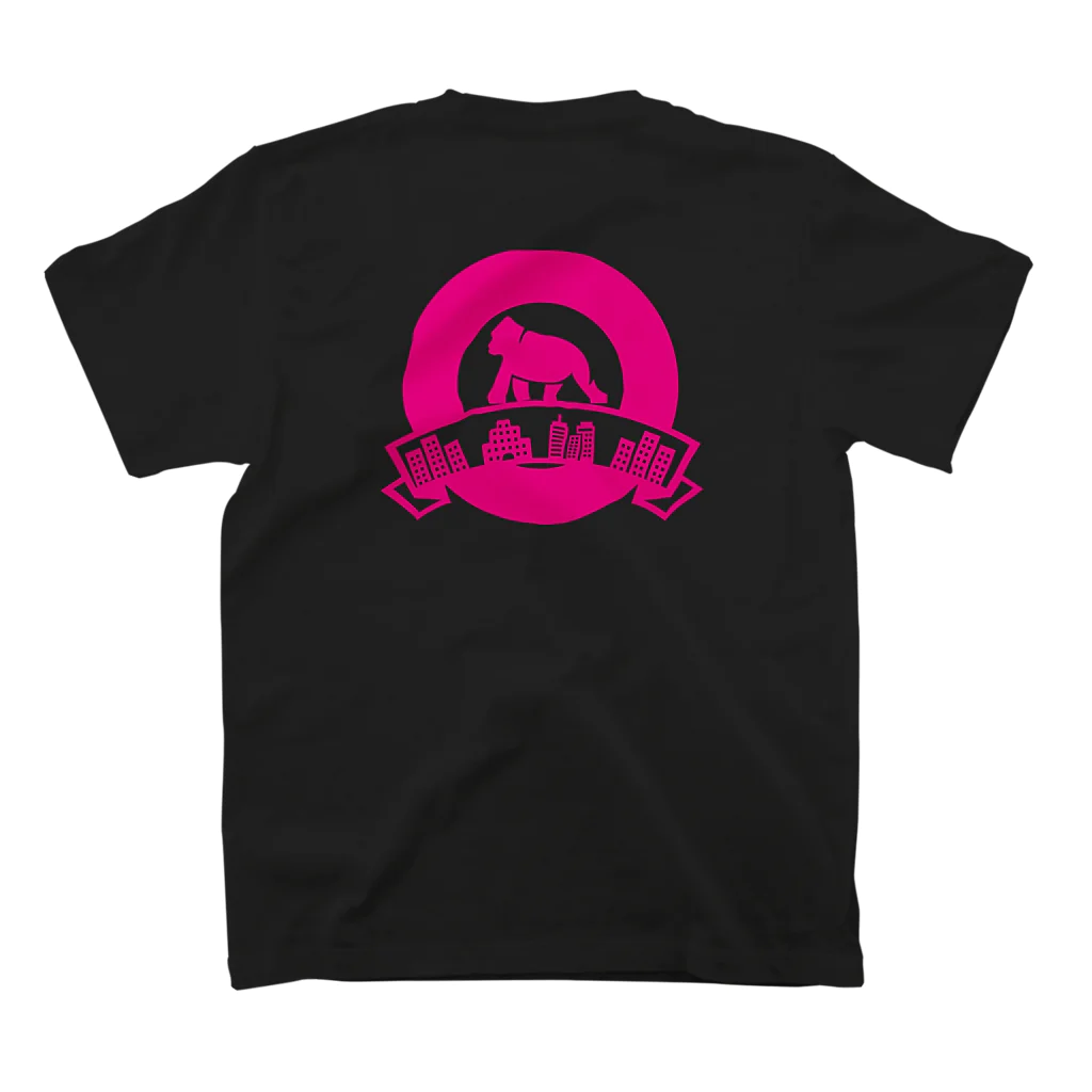 ツイッターインベストメントアパレル事業部の公式ロゴ（ピンク） スタンダードTシャツの裏面