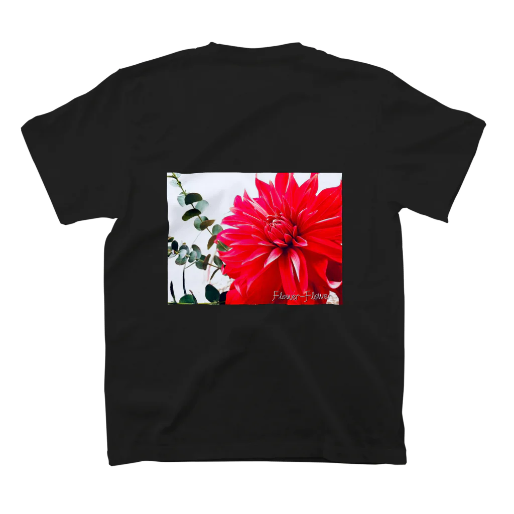 Flower-Flowerのダリア Regular Fit T-Shirtの裏面