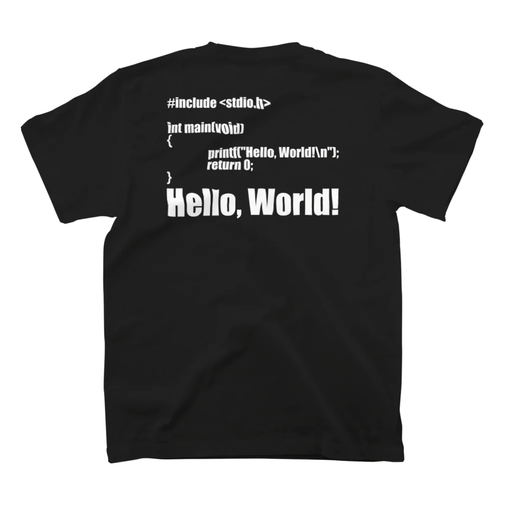 AURA_HYSTERICAのC_PROGRAMMING_LANGUAGE スタンダードTシャツの裏面